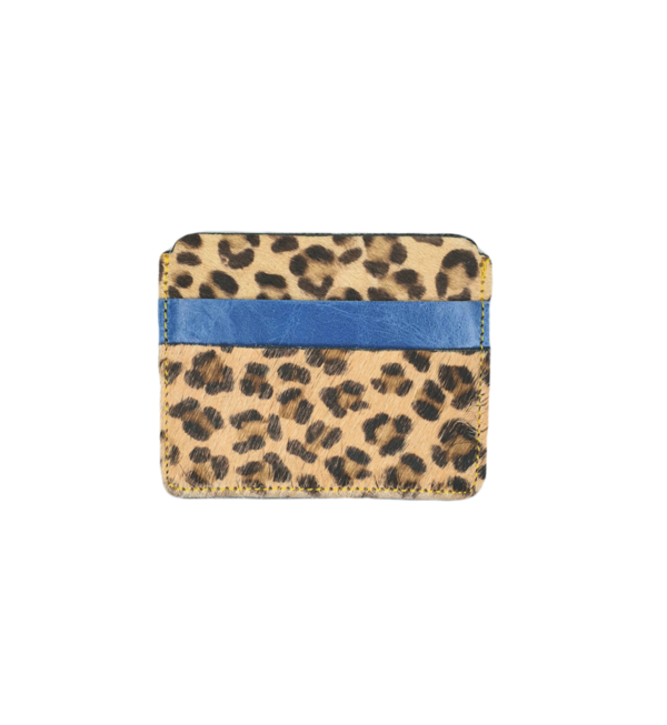 Cardholder Leopard - Blue