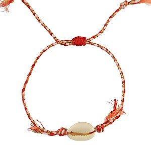 Bracelet Kauri Shell - Orange